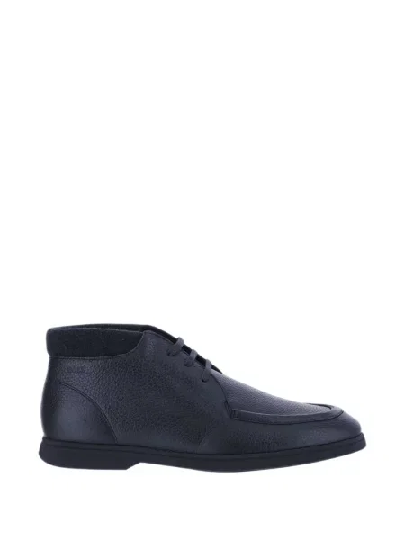 Cizme scurte Boss din piele negru