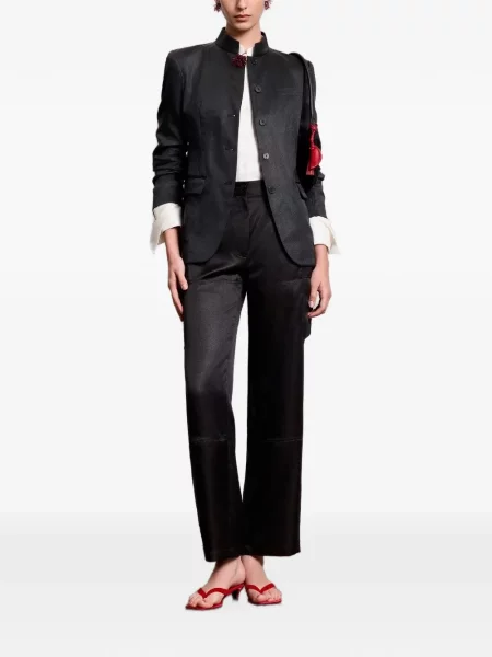 Sacou Shanghai Tang din satin negru