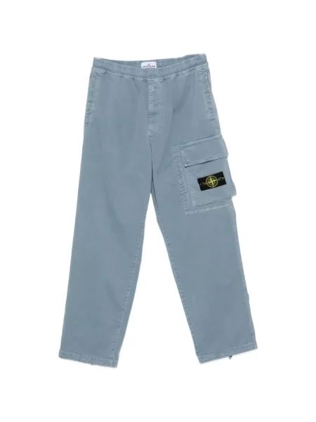 Pantaloni cargo Stone Island cu strasuri albastru