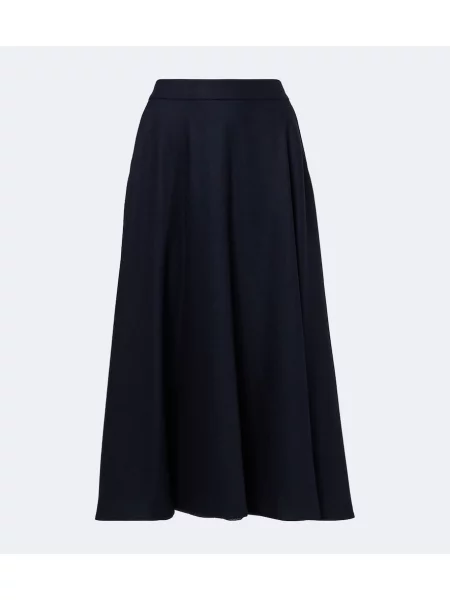 Fustă midi 's Max Mara de lână albastru
