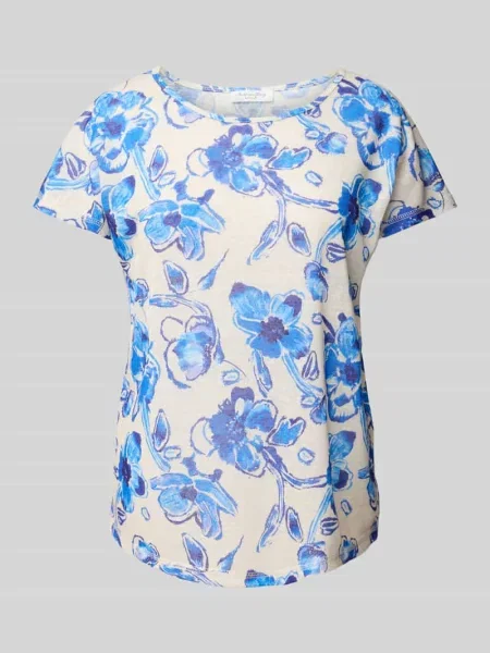 T-shirt z okrągłym dekoltem Christian Berg Woman niebieska