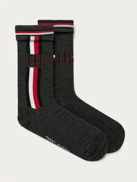 Чорапи Tommy Hilfiger сиво