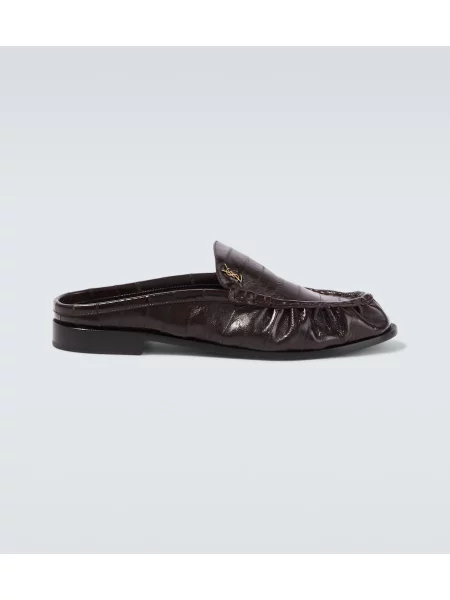 Papuci tip mules Saint Laurent din piele