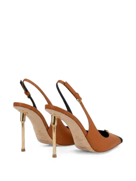 Pantofi cu toc Elisabetta Franchi slingback maro