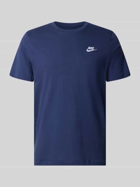 T-shirt o kroju regular fit z czystej bawełny Nike granatowa
