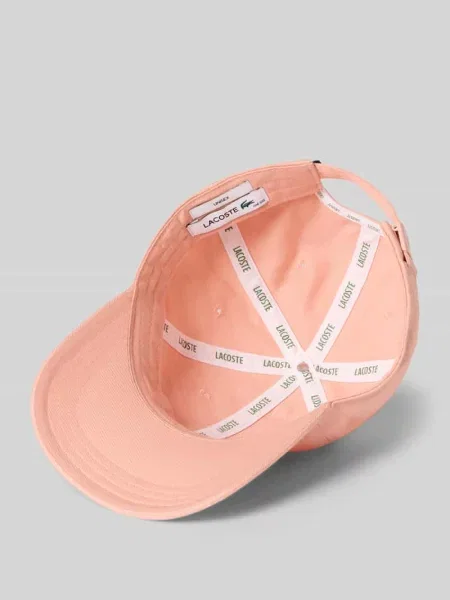 Lacoste czapka z daszkiem różowa