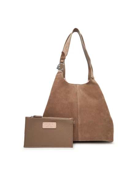 Coccinelle Torba za na rame Easy taupe siva