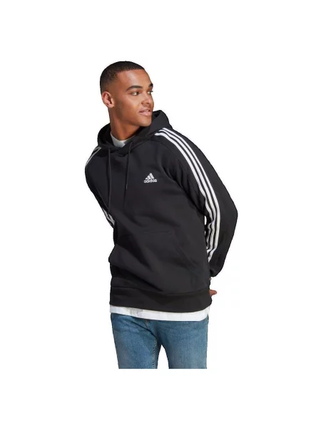 Prugasta frotir majica Adidas crna