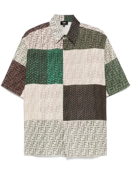 Cămașă Fendi de in verde