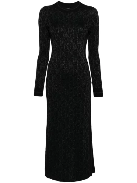 Rochie Palm Angels din jacard de costum negru