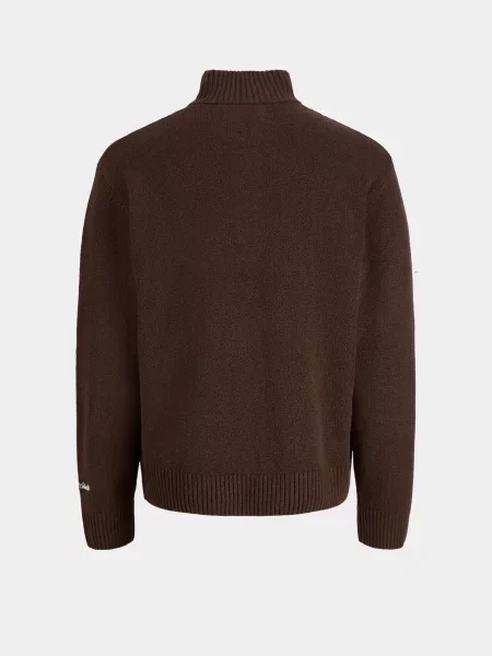 Трикотажный свитер Jack & Jones коричневый