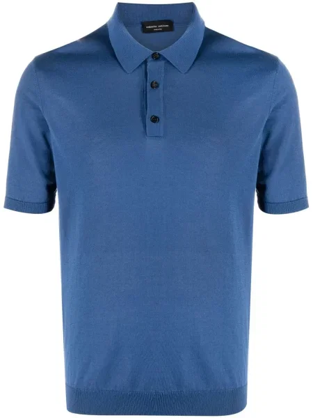 Tricou polo Roberto Collina albastru