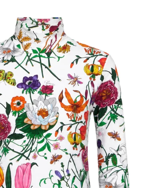 Tricou Gucci cu imagine alb