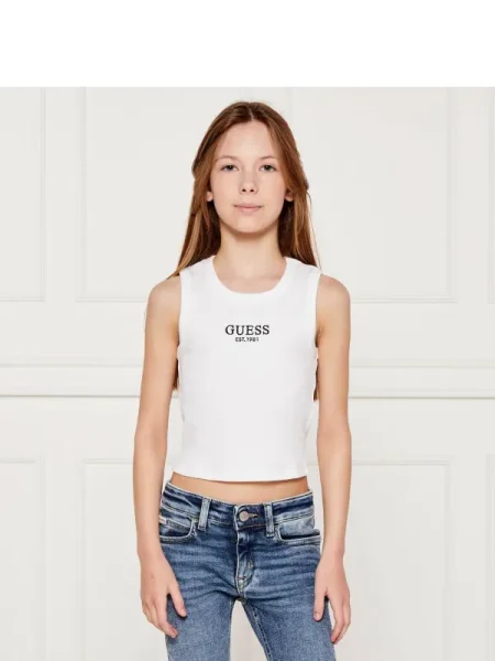 Guess Felső Regular Fit fehér
