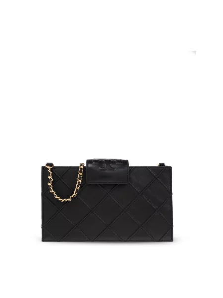 Tory Burch torebka skórzana Fleming czarny