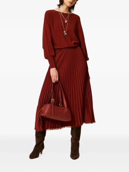 Lung rochie Twinset tricotate roșu