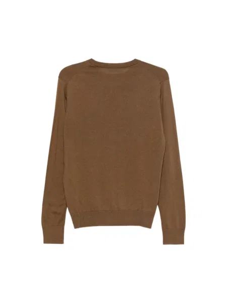 Sweter Alpha Studio z kaszmiru brązowy