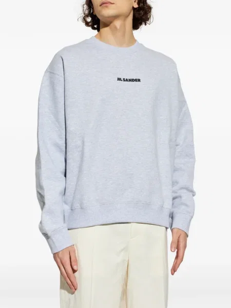 Hanorac crewneck Jil Sander gri