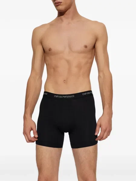 Bokserki Emporio Armani z logo czarne