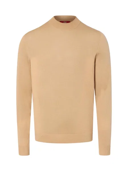 Finshley & Harding London swetry z dzianiny Mężczyźni Wełna S brązowy