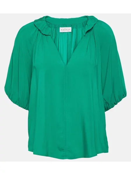 Bluză Velvet de catifea verde