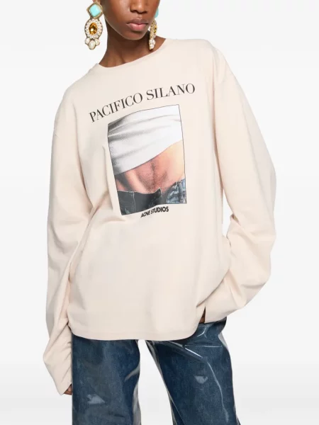 Tricou Acne Studios cu imagine lung