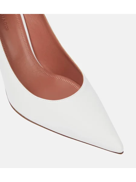 Pantofi cu toc Amina Muaddi din piele alb