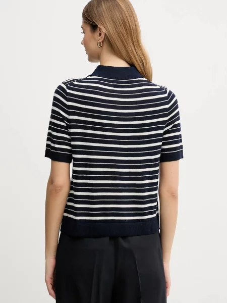 Svetr s příměsí vlny Tommy Hilfiger tmavomodrá
