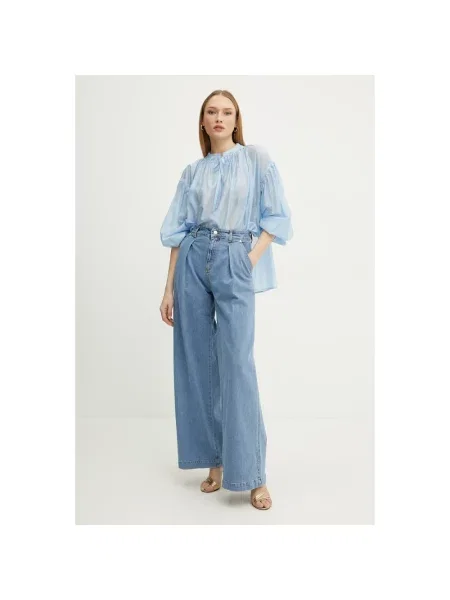 Ermanno Scervino jeansy high waist niebieskie