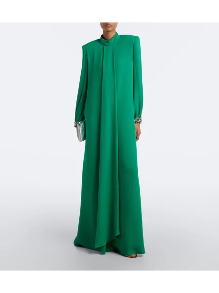 Rochie Valentino de mătase verde