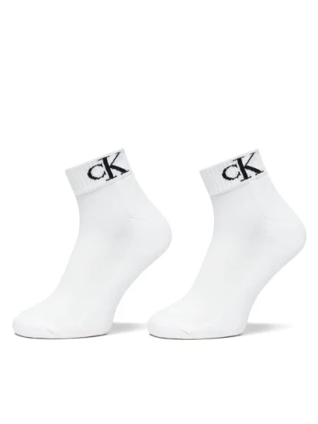 Чорапи Calvin Klein Jeans 2 чифта бяло