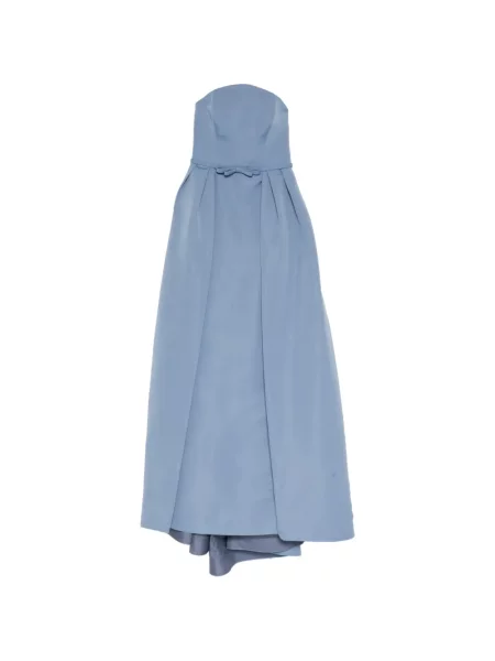 Rochie Amsale cu funde fără bretele albastru