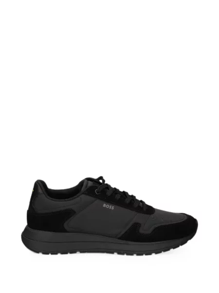 Sneakerși Boss cu șireturi din dantelă negru