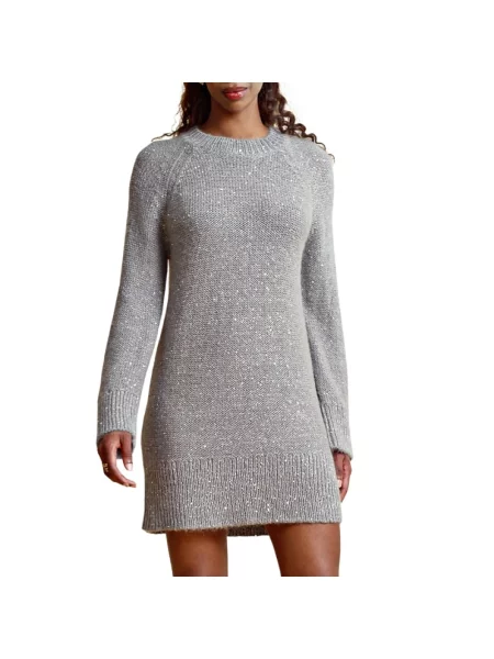 Sukienka By Timo z cekinami szara