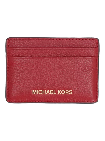 MICHAEL Michael Kors etui na karty skórzane czerwony