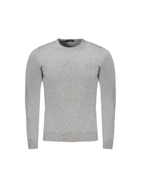 Sweter Cavalli Class z długim rękawem szary