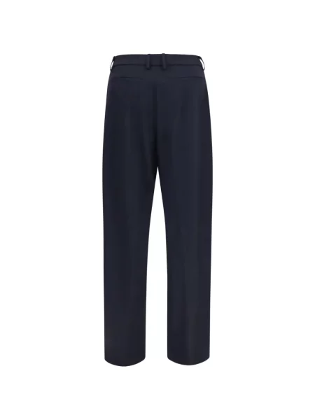 Pantaloni Thelatest de lână albastru