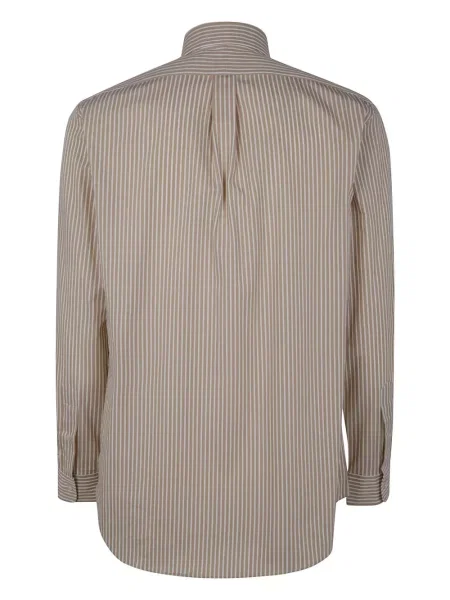 Haftowana koszula Polo Ralph Lauren w paski szara