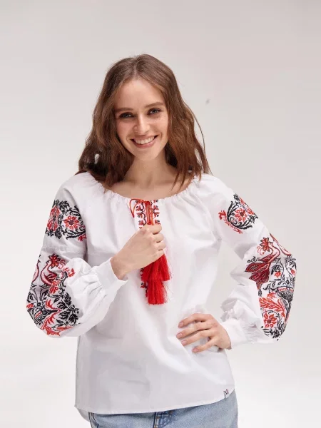 Рубашка Merezhka с вышивкой белая