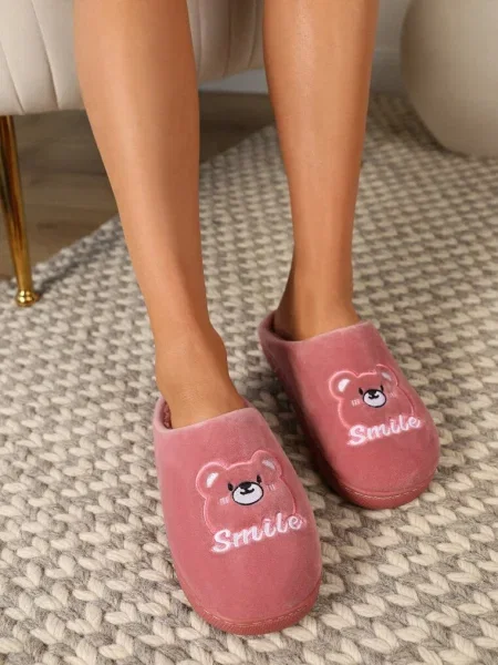 Papuci de casă Naorise închis roz