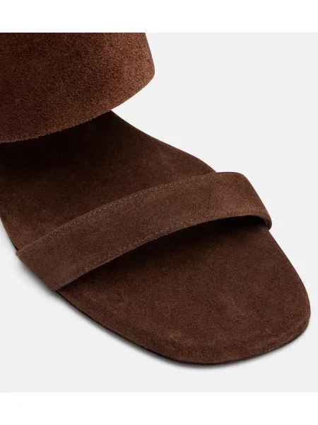 Papuci tip mules Paris Texas din piele de căprioară maro