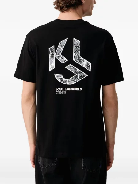 Tricou Karl Lagerfeld Jeans cu imagine negru
