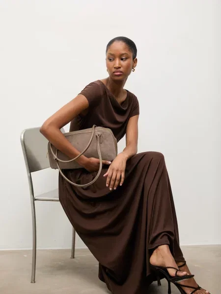 Answear.LAB sukienka brązowa