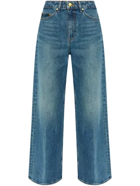 Szerokie jeansy Ulla Johnson niebieskie