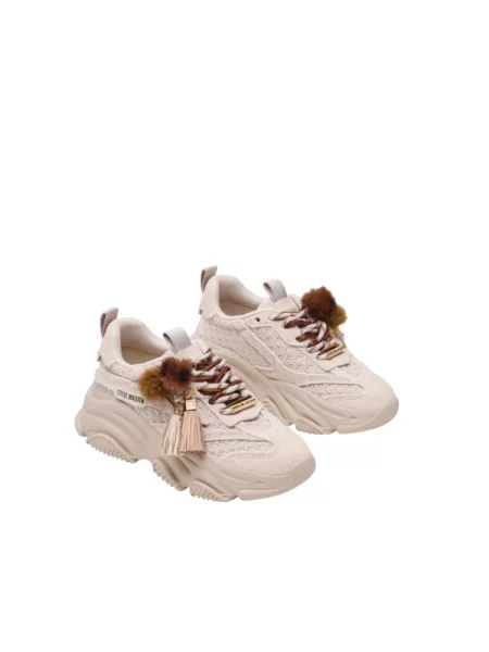 Sneakersy Steve Madden skórzane beżowe