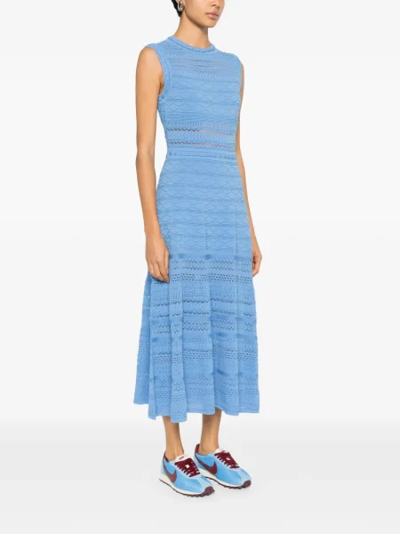 Rochie Maje tricotate ajurata de costum albastru