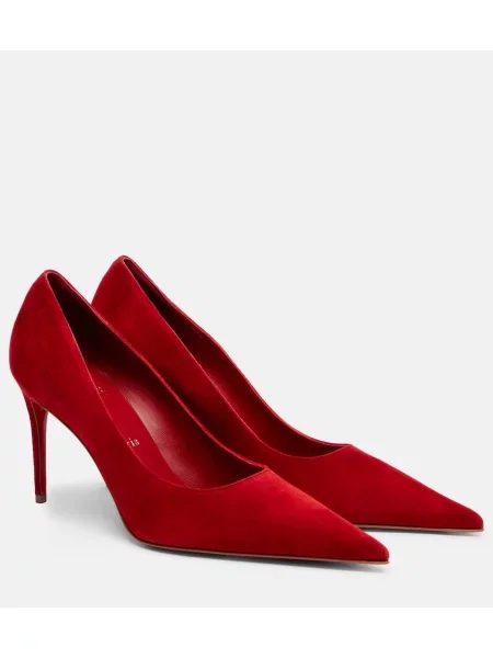 Semišové lodičky Christian Louboutin červené