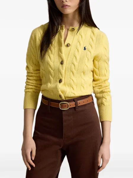 Вълнено двуредно яке Polo Ralph Lauren жълто