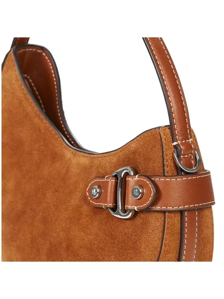 Crossbody kabelka Lauren Ralph Lauren hnedá
