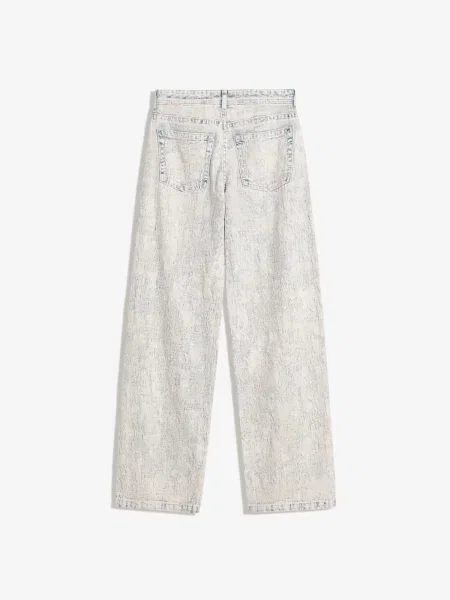 Bershka Jeans albastru deschis alb